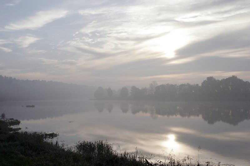 река, утро, туман, рассвет, лето, природа, пейзаж photo preview