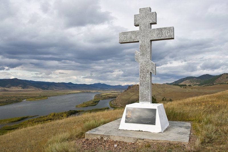 бурятия, река, селенга, памятный, крест, протопоп, аввакум На пути следования протопопа Аввакумаphoto preview