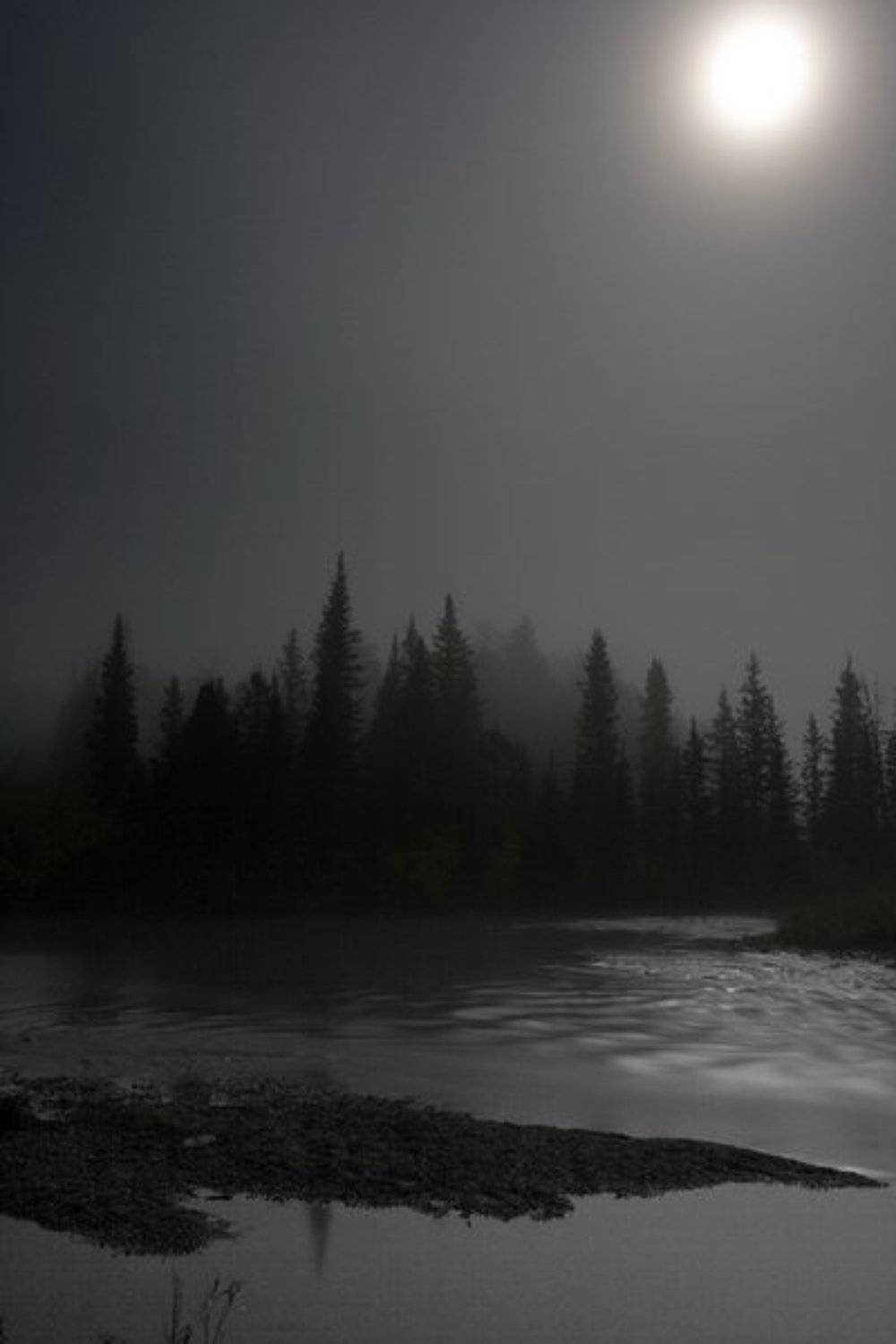 бурятия, река, ямбуй, ночь, туман, Олег Шубаров