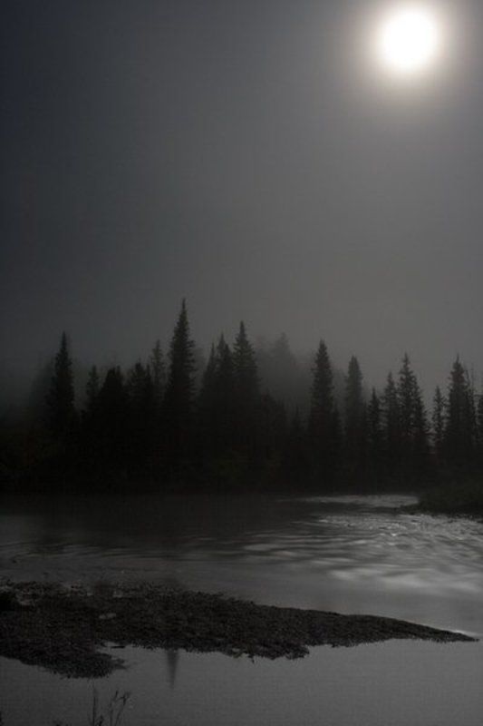 бурятия, река, ямбуй, ночь, туман Злой дух Ямбуяphoto preview