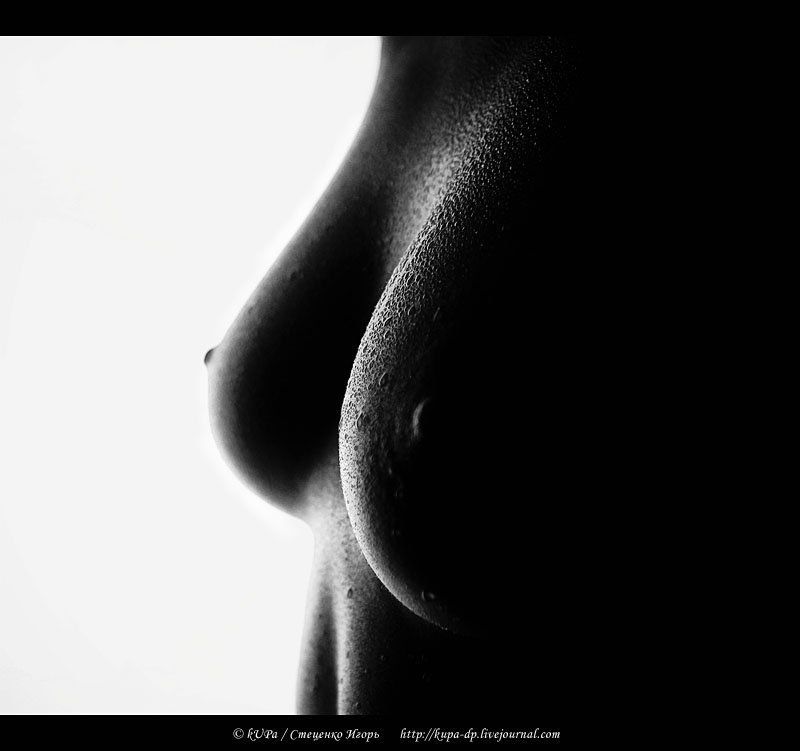 грудь, девушка, софтбокс, ню, еротика Breast B&Wphoto preview