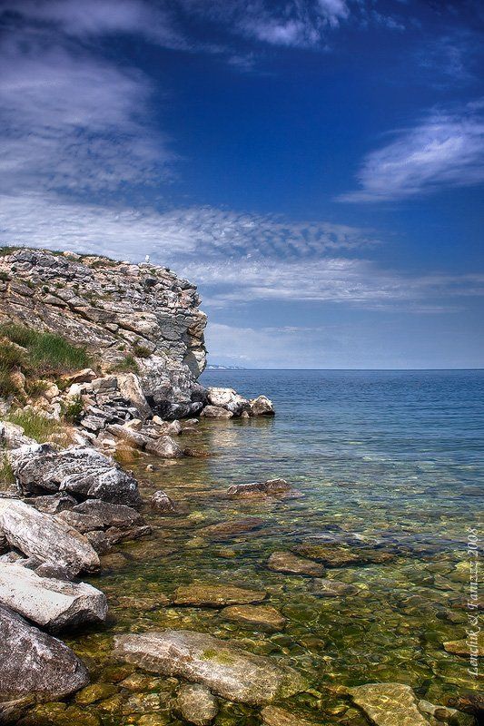 озеро, байкал, остров, ольхон, скалистый, берег, чайка чайкаphoto preview