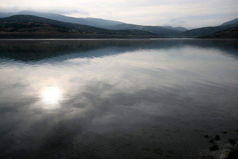 озеро, утро, горы утроphoto preview