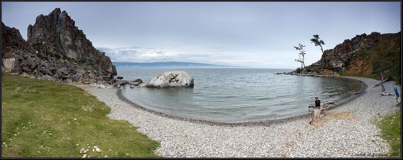 байкал, озеро, ольхон, остров, скала, шаманка, мыс бурхан, залив, девушка, вода, lenhik&fanizzz, faniz Байкал. Слушая пение моряphoto preview