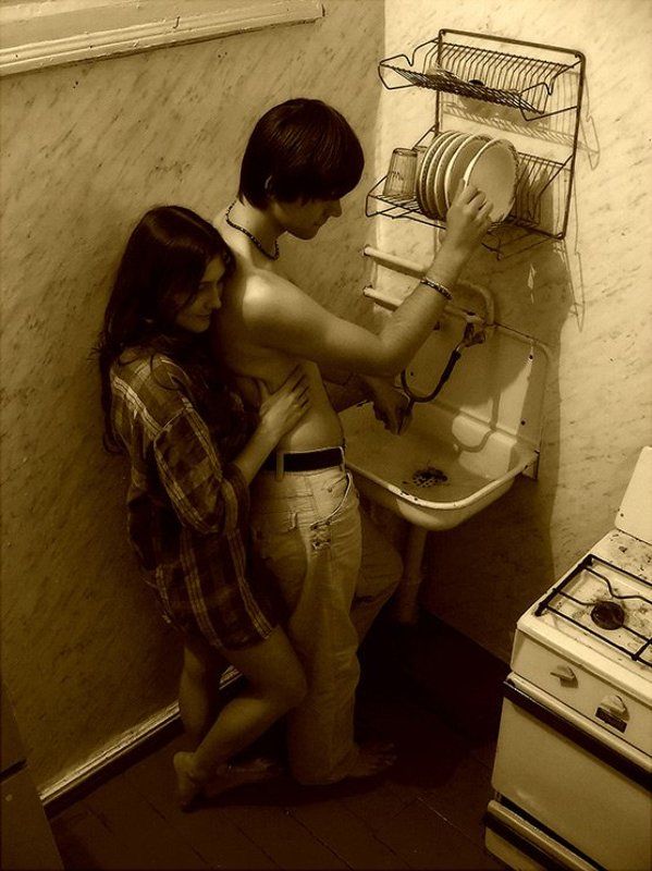 пара, кухня, сепия Рядом с тобоюphoto preview