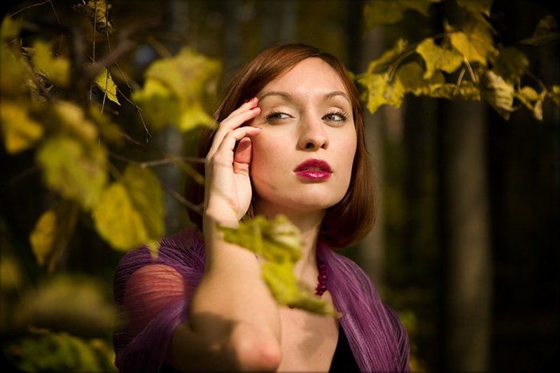 портрет, осень, девушка,  екатерина ***photo preview