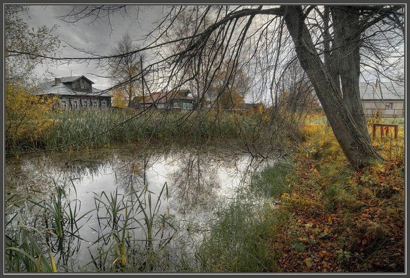 деревня, пруд ,осень Осень в деревнеphoto preview