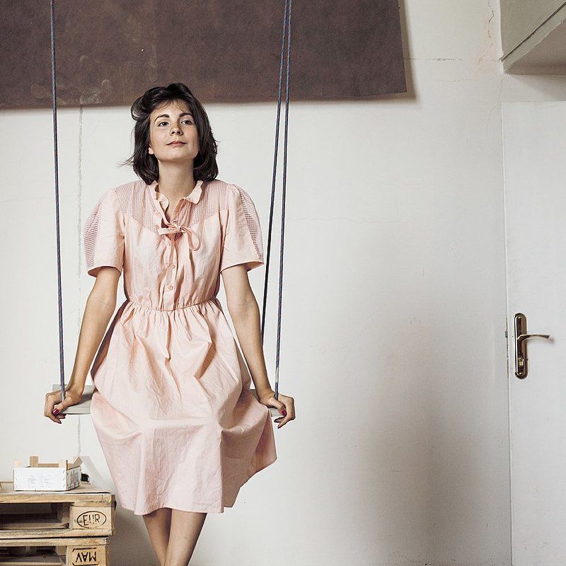 Винтаж, Девушка, Качели, Платье, Ящики Сашаphoto preview