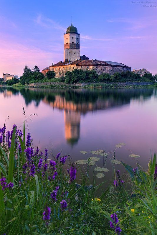 Архитектура, Выборг, Замок, Рассвет, Утро, Цветы Выборгский замокphoto preview