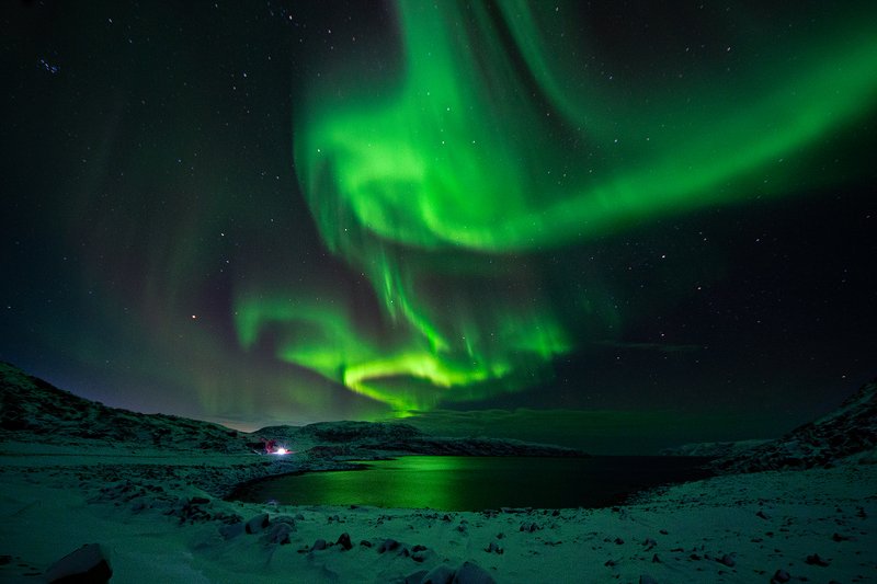 пейзаж, природа, зима, снег, северное сияние, север, northern lights, аврора Northern Lightsphoto preview