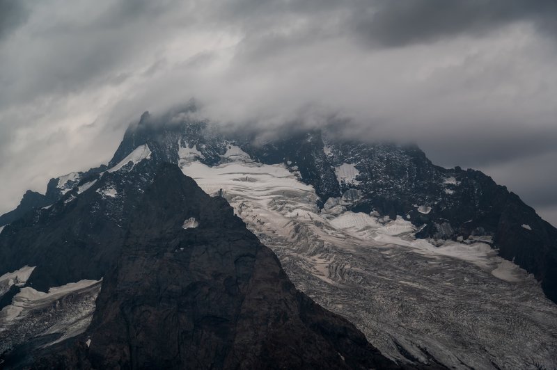 dombay, mountains, snow, cloudly, landscape, glacier, autumn, peak, rock Dombay.photo preview
