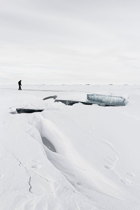 Байкал, трещины, зима, лёд, Россия Фото в цветеphoto preview