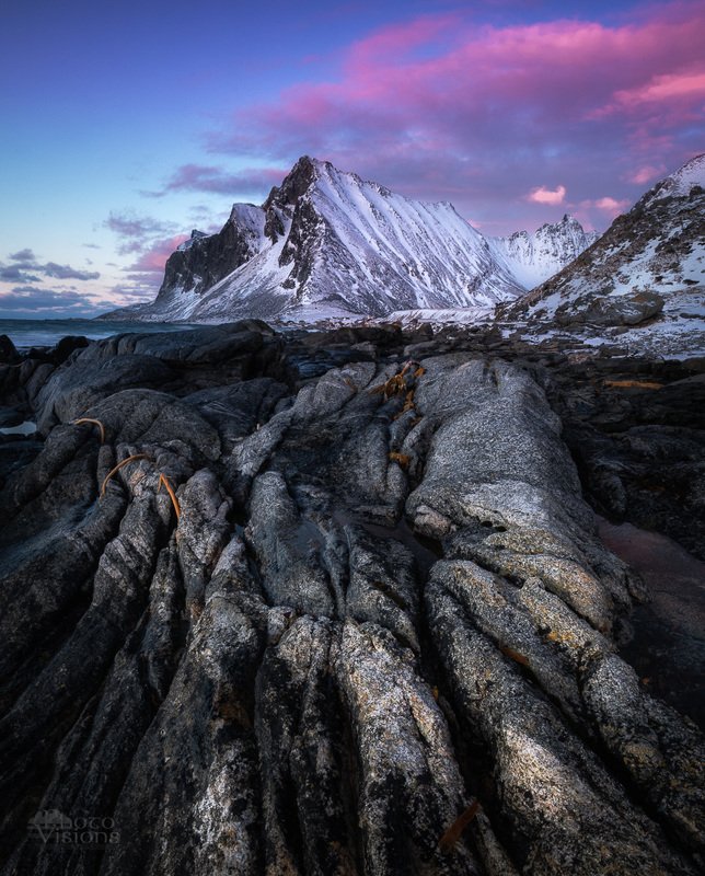 lofoten,shoreline,rocks,winter,sunset,wintertime,norway,norwegian, Unreal landscapephoto preview