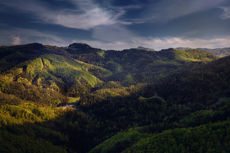 закат горы пейзаж Уходящий светphoto preview