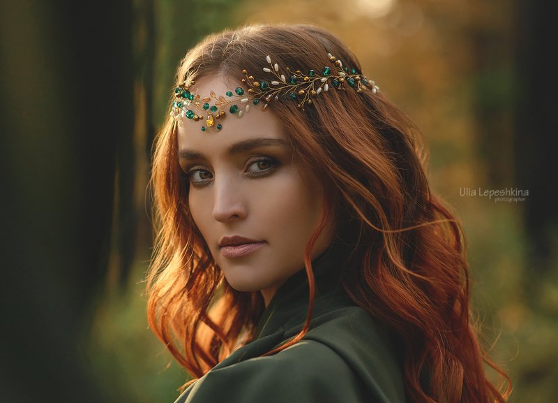 женский портрет фотосессия художественная фотография сказка лесная эльфийкая Эльфийкаphoto preview