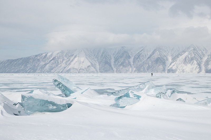 Байкал, горы, зима, лёд, Россия Масштабphoto preview