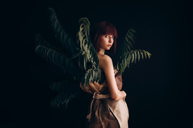 портрет, модель, девушка, букет, взгляд, цветы,  ***photo preview