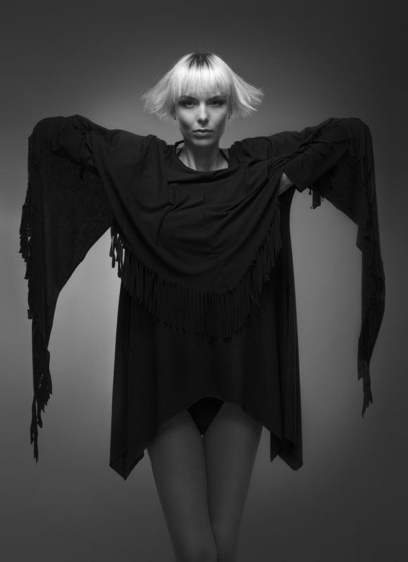 Beauty, Black and white, Dress, Hair, Women ***photo preview