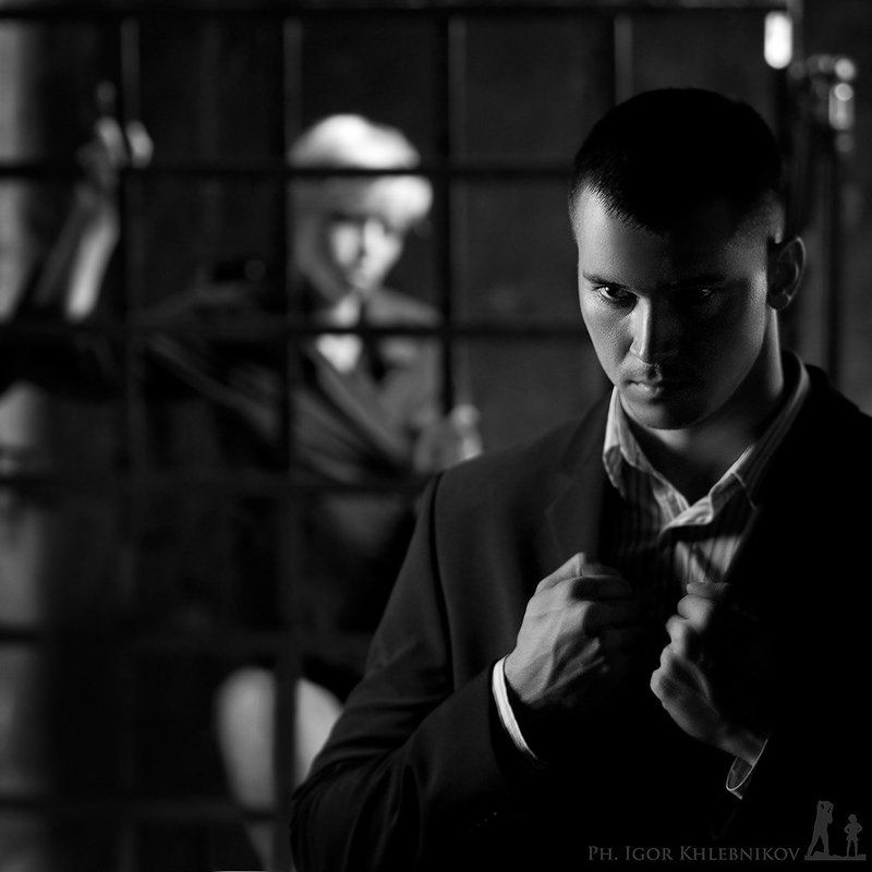 B&w, Portrait Клеткаphoto preview