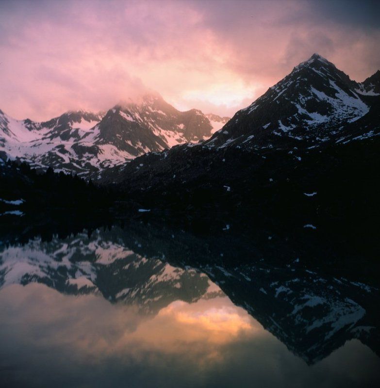 Алтай, Горное озеро, Горы, Закат, Отражение Отражения Дарашколяphoto preview