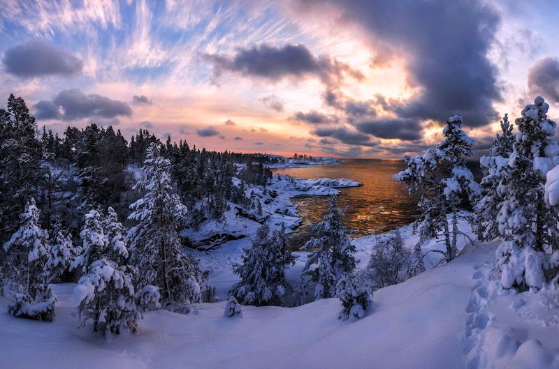 Зимний закат...photo preview