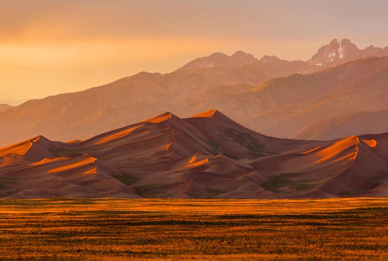 пейзаж, колорадо, дюны, nationalpark, colorado, usa, landscape, dunes, sunset Закат в великих дюнахphoto preview
