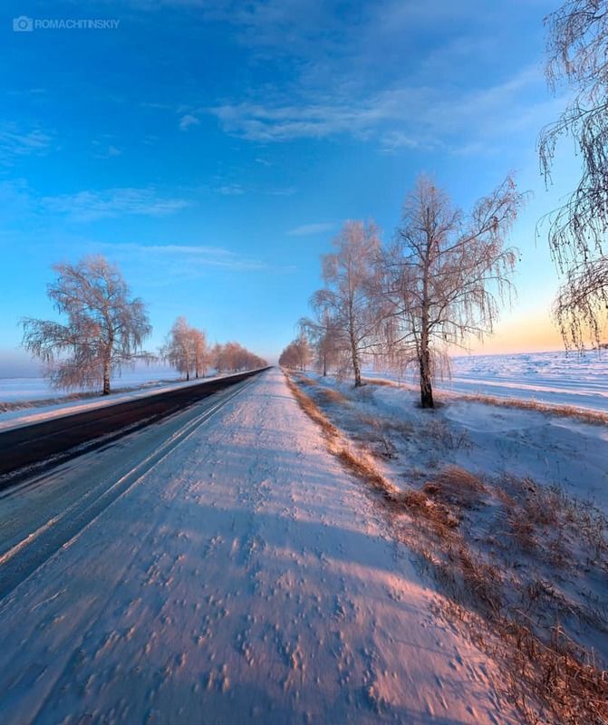 зима,деревья,дорога Зимы дорога ...photo preview