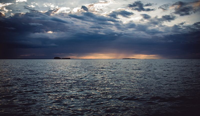 карелия, онега, вода, лето, облака, озеро Онегаphoto preview