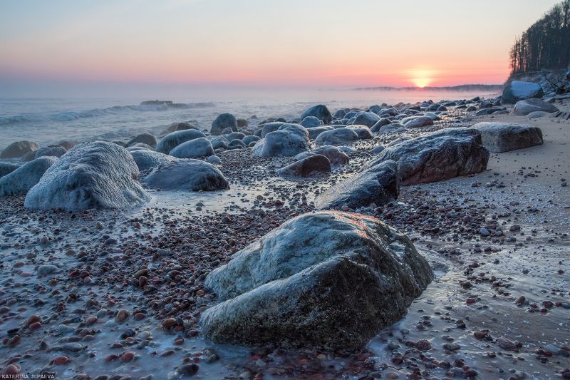 пейзаж, рассвет, море, зима Моменты зимнего рассветаphoto preview