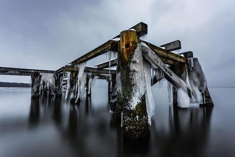 baltic sea, poland, ice, winter, snow, pier, long exposure Ice Monsterphoto preview