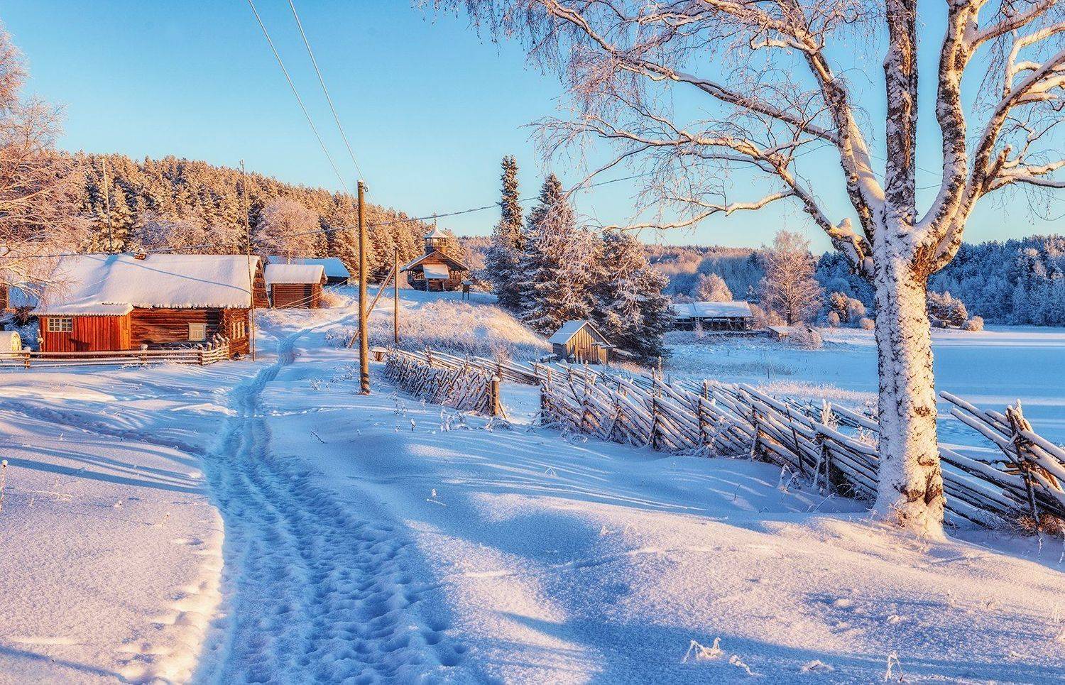 Кенозерье. Автор: Владимир Липецких кенозерье, деревня, часовня, зима, Владимир Липецких