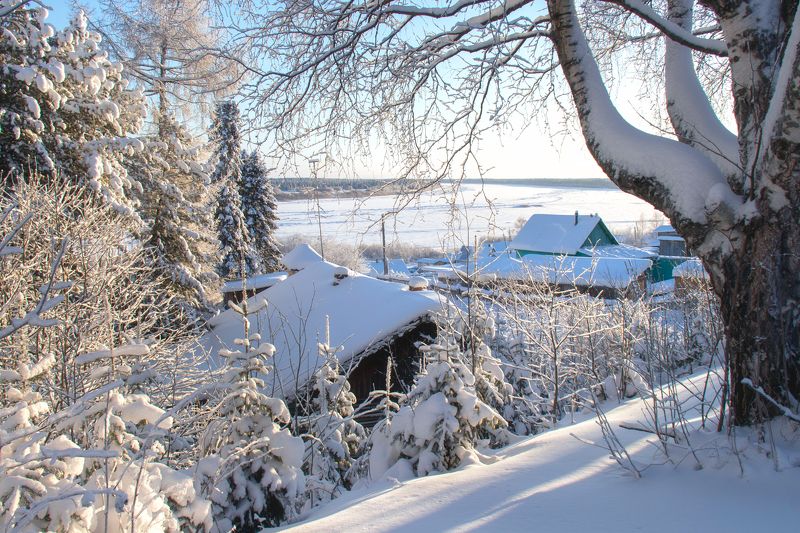 Зимний вид на Печору.photo preview