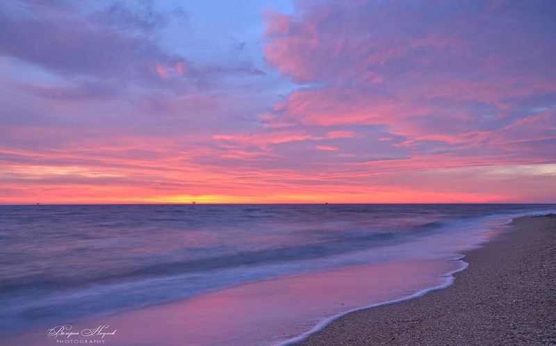 арабатская стрелка, море, азов, рассвет, январь, зима, небо, облака За полчаса до рассветаphoto preview