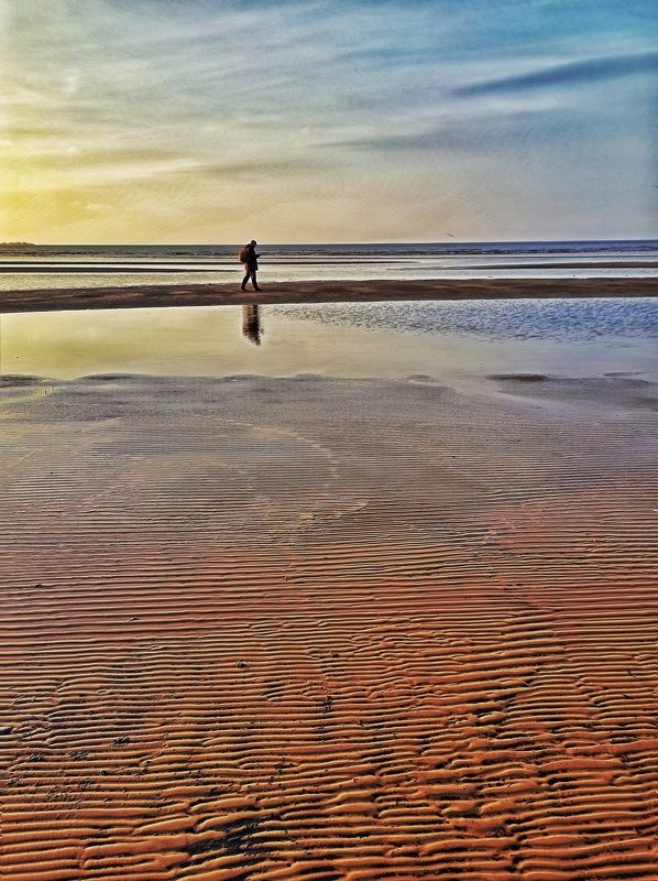 закат, залив, спб, питер, море, пляж Отлив на Финском заливе.photo preview