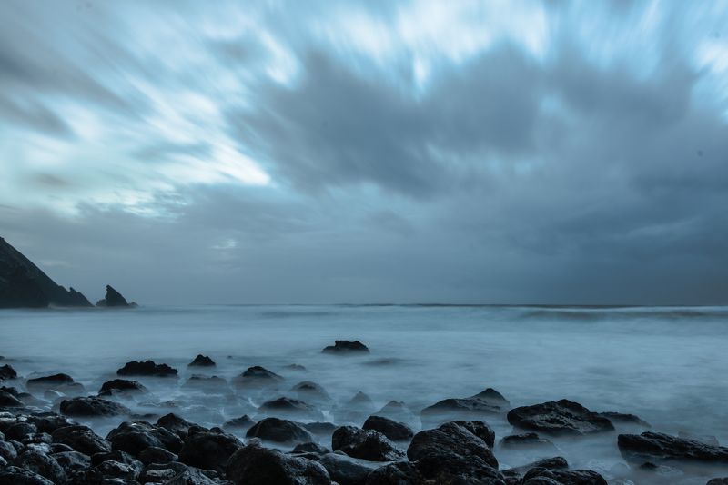 португалия, камни, длинная выдержка, атлантический океан, океан Атлантикаphoto preview