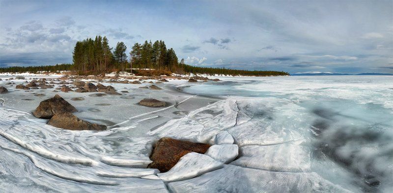 Весенние узоры Колвицкого озера.photo preview