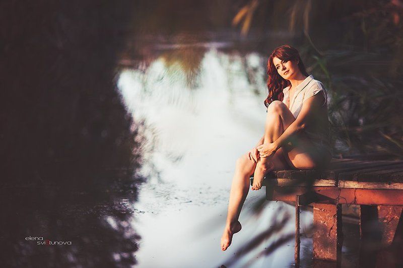 Девушка, Пруд, Река, Фотосессия Алёнушкаphoto preview