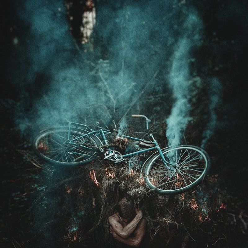 Fire, Geo arcus, People, Portrait, Велосипед, Лес, Огонь into the wildphoto preview
