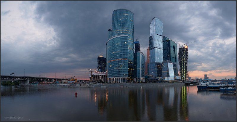 архитектура, вечерняя москва, москва, москва-сити Тучная Москваphoto preview
