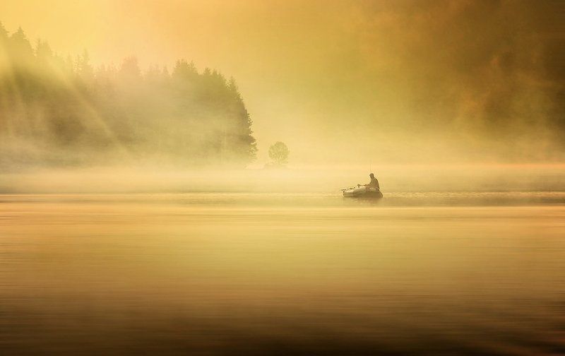 Beglika, Bulgaria, Fishing, Mist, Morning Beglika Morning Mistphoto preview