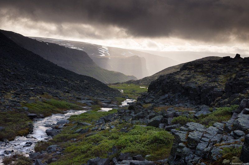 горы, заполярье, кольский полуостров, ловозерские тундры, мурнуай, сейдозеро Утреннее таинствоphoto preview