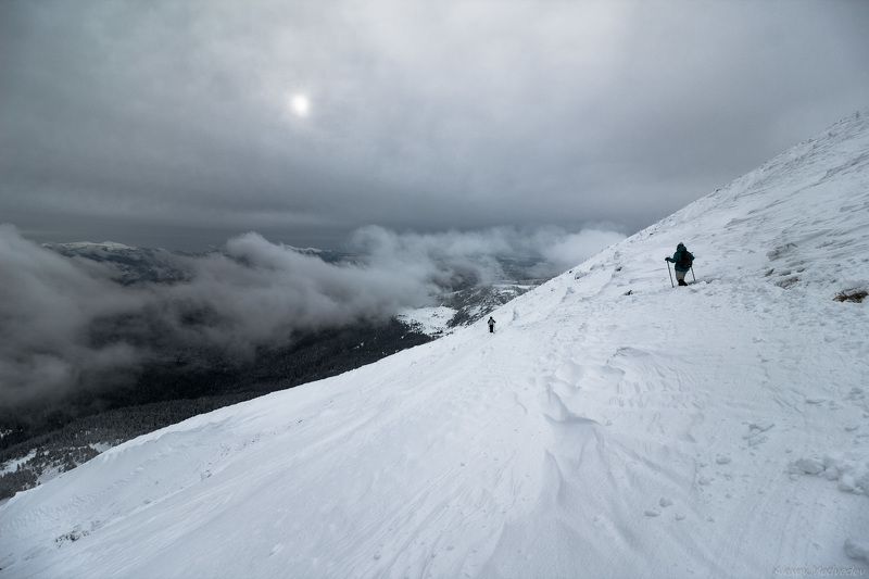 Карпаты, Украина, чорногора, петрос, зимний, поход, снег, лед, фирн, На склонах Петросаphoto preview