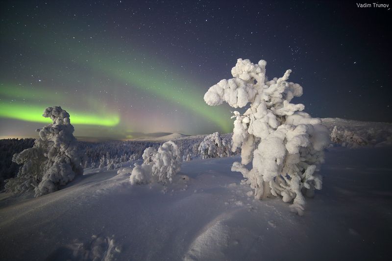 кольский, север, заполярье Волшебной ночьюphoto preview