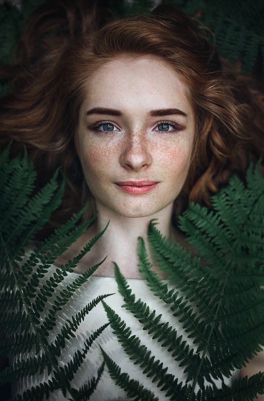 девушка, рыжая, природа, лес, портрет Екатеринаphoto preview