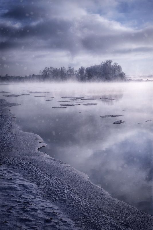 зима, сибирь, енисей, мороз, красноярский край, туман Зимаphoto preview