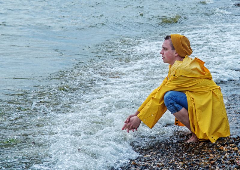 портрет море небо облака морской ветер мечта настроение желтый  как я не стал морякомphoto preview