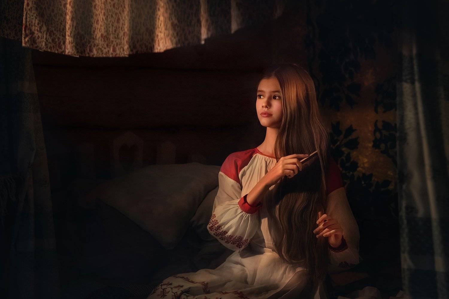 Даша. Автор: Оксана Пипкина девушка, сказка, русскийстиль, Оксана Пипкина