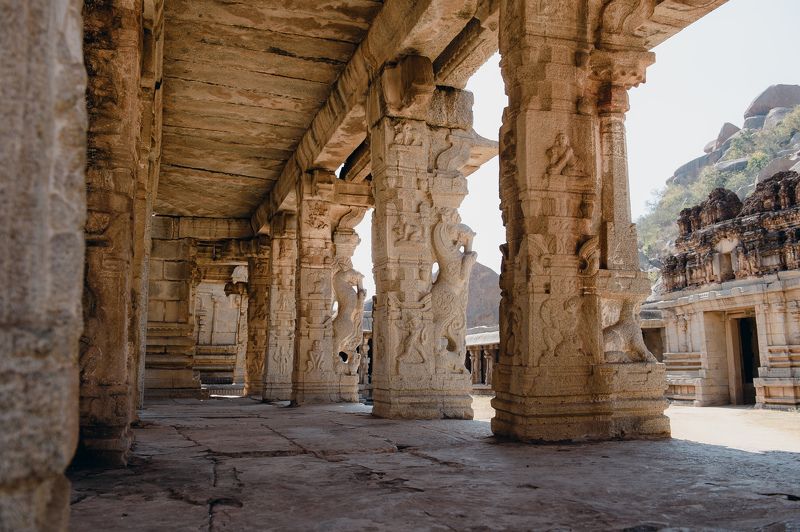 landscape temple India architecture Hampe Templephoto preview