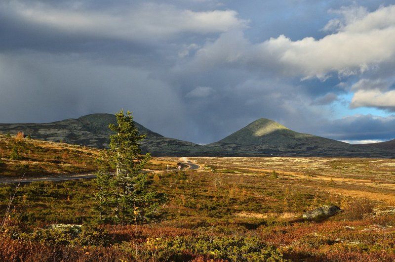 норвегия, осень Тёплый осенний вечерphoto preview