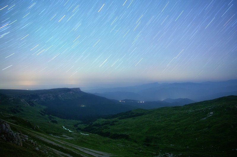 оштен, лаго-наки, ночь Дождь звездами рисуя.photo preview